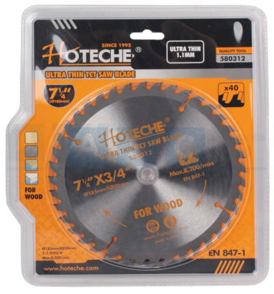 BLADE FOR WOOD Ultra thin 185X20mmX40T  TCT /65Mn carbon steel base thickness 1