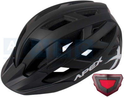 HELMET APEX ADULT MATTE BLACK LARGE 58-62CM