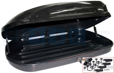 ROOF STORAGE BOX 450L W/LOCK. INCL/MOUNTING ACCESSORIES TO FIT ON ROOF
