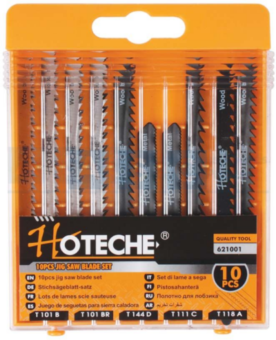 JIG SAW BLADES 10PC SET BOSCH TYPE Incl:2pcs T101B for wood /  2pcs T101BR