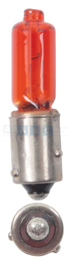 GLOBE 21W 12V BAW9S 120 DEGREE H21W BAW9S 12V 21W COAT AMBER  OFFSET