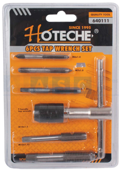 TAP SET 6PCS 5-tap:M6X1/M7X1/M8X1.25/M10X1.5/M12X1.75