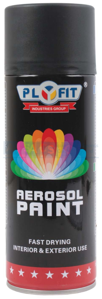 PLYFIT SPRAY PAINT FLAT BLACK 300ML