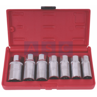 STUD EXTRACTOR SET 7PCS 3/8DR. 5MM & 1/2DR. 6/7/8/10/12/14MM