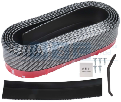 FRONT BUMPER LIP CARBON BLACK 2.5M UNIVERSAL
