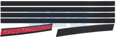FENDER FLARES UNIV. STICK-ON TYPE 1.5M X 4 PCS SET BLACK