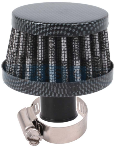 AIR FILTER BREATHER CARBON  12MM OUTLET