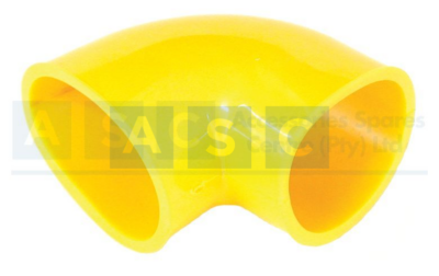 RUBBER 90 DEGREE YELLOW 76MM