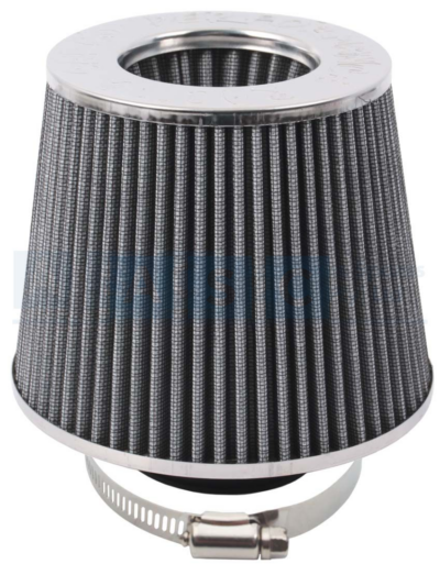 AIR FILTER 63MM NECK SILVER