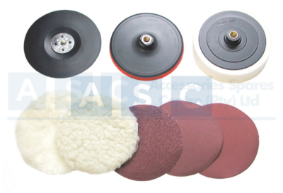 POLISHER KIT 180MM 14X2 W/SAND DISC/PADS