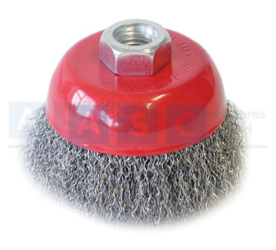 CUP BRUSH GALV.75MM M14X2