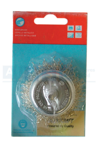 CUP BRUSH W/SHAFT 50MM