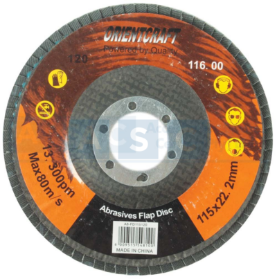 FLAP DISC 115MM 120 GRIT