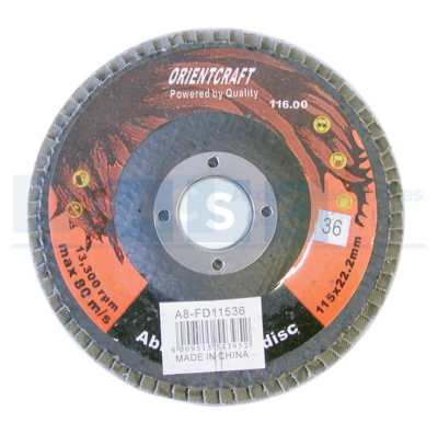 FLAP DISC 115MM 36 GRIT