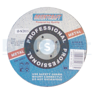 STEEL CUTTING DISC 115X3X22MM DIY
