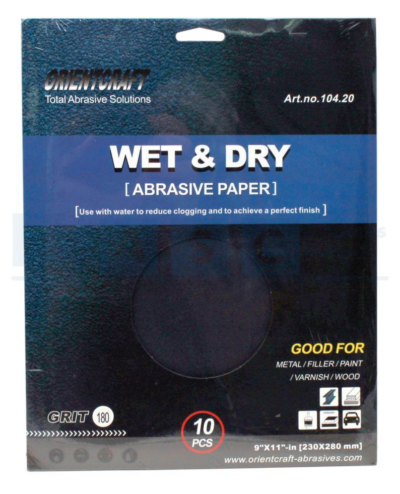 WATER PAPER GRIT 180(10)230X280SHEET