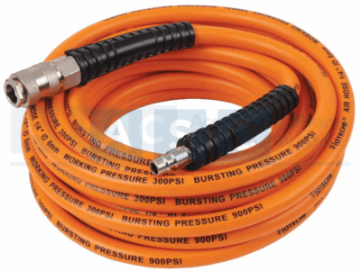 AIR HOSE W/FITTINGS RUBBER/PVC HYBRID size:6x12mmx7.5m  working pressure:300ps