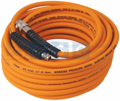 AIR HOSE W/FITTINGS RUBBER/PVC HYBRID size:6x12mmx 15m  working pressure:300ps