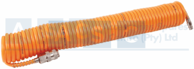 AIR HOSE RECOIL PU EU QUICK COUPLER Size:5X8Mmx15M  Working Pressure:10Bar