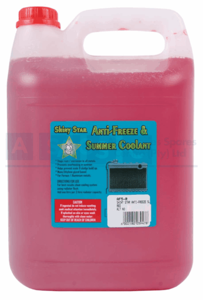 SHINY STAR ANTI-FREEZE 5L  RED  (10% MEG content) which offers