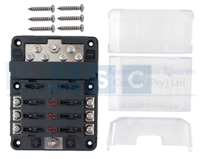 FUSE BOX COMPLETE - & + 6 WAY