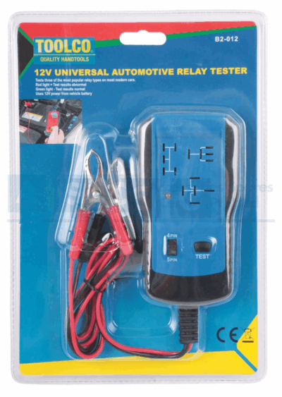 AUTOMOTIVE RELAY TESTER UNIVERSAL 12V TESTS 3 OF THE MOST POPULAR RELAY TYPES