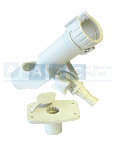 ROD HOLDER PLASTIC W/FLUSH MOUNT WHITE