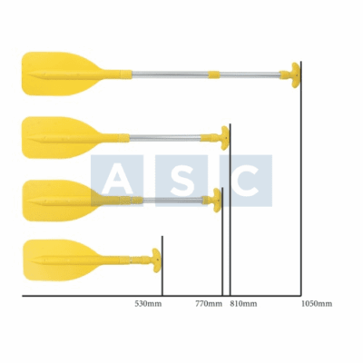 EXTENDABLE OARS PP/ALUM. 53-106CM