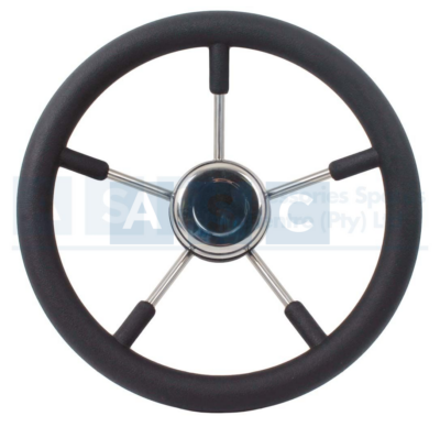 STEERING 316SS W/PU FOAM 13 7/8 BLACK
