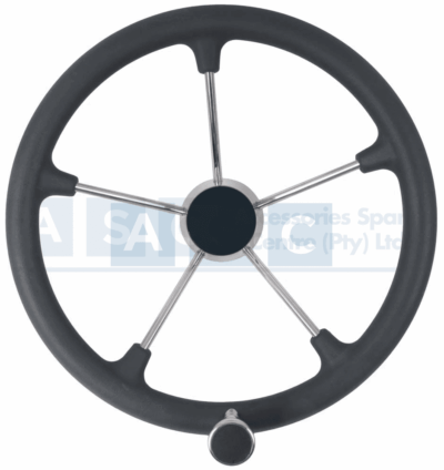 STEERING 316SS W/PU FOAM & KNOB 13 GREY