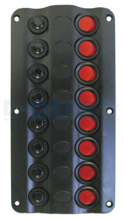 SWITCH PANEL(8P) LED W/CIRCUIT BREAKER