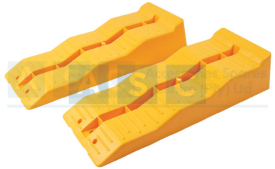 CARAVAN PLASTIC RAMP LEVELER A SET IN PAIRS YELLOW