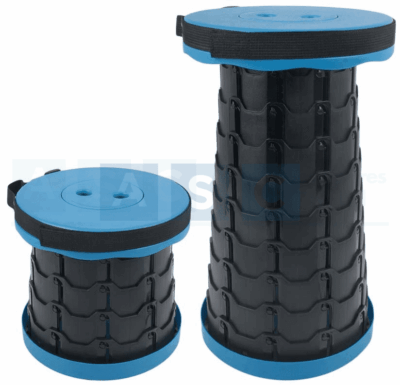 FOLDING STOOL BLUE PP MAX LOAD 200KG H=6CM TO 45CM
