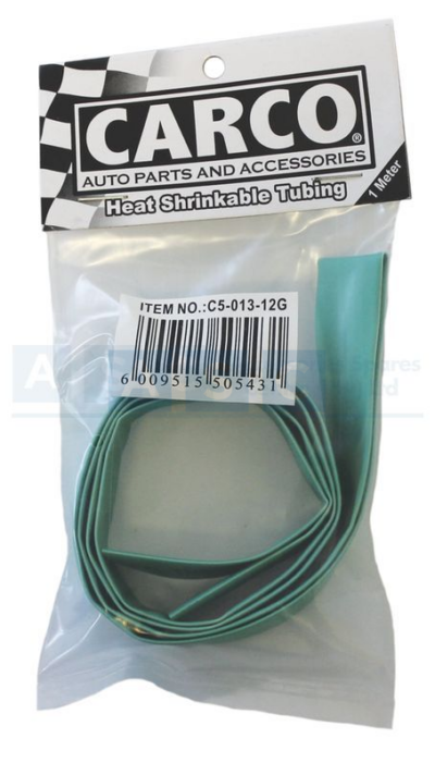HEAT SHRINK 12MM GREEN 1M NOT VIABLE DISCONTINUED