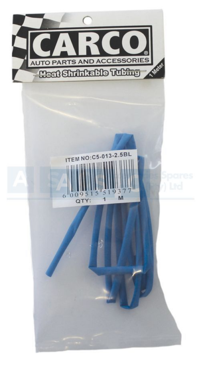 HEAT SHRINK 2.5MM BLUE 1M