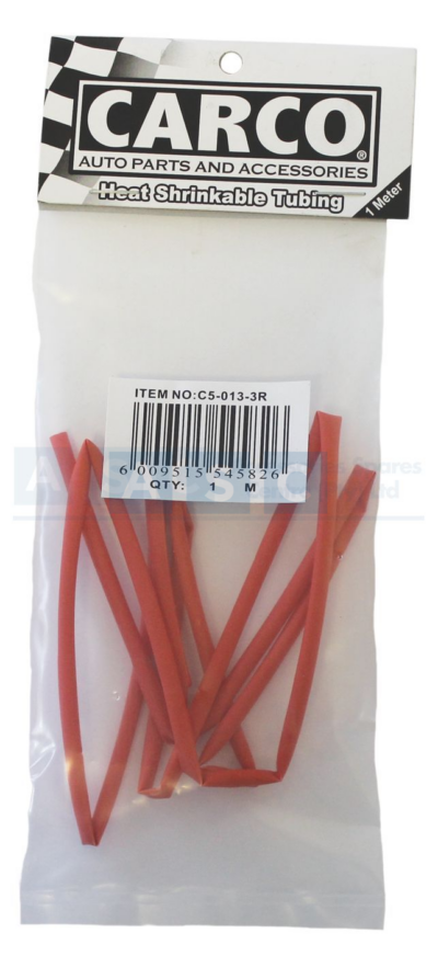 HEAT SHRINK 3MM RED 1M
