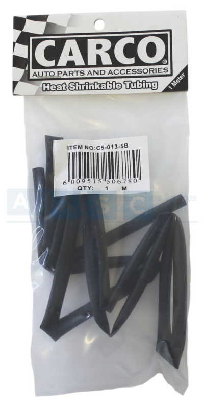 HEAT SHRINK 5MM BLACK 1M