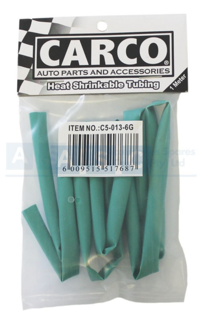 HEAT SHRINK 6MM GREEN 1M