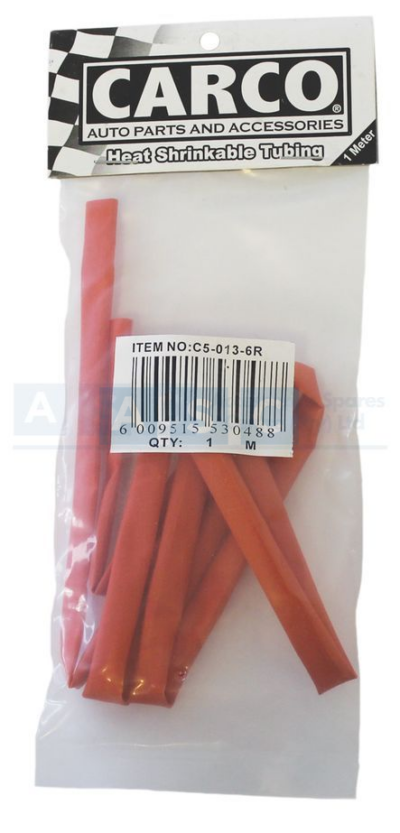 HEAT SHRINK 6MM RED 1M