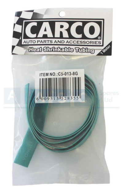 HEAT SHRINK 8MM GREEN 1M WILL DISCONTINUE
