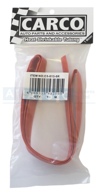 HEAT SHRINK 8MM RED 1M