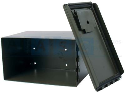 METAL AMMUNITION BOX 300X170X215MM METAL STORAGE CASE GREEN
