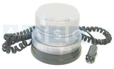 LED STROBE LAMP CLEAR MAGN.W/PLUG 12-80V
