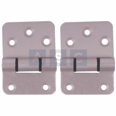 CANOPY HINGE NATURAL ANODIZED SILVER SET ALUMINIUM 70X50X5MM