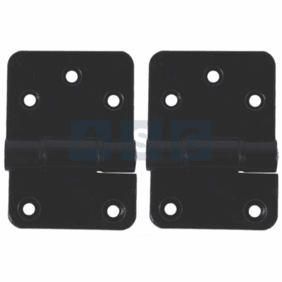 CANOPY HINGE POWDER COAT BLACK SET ALUMINIUM 70X50X5MM
