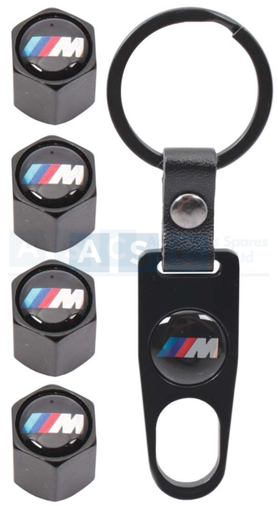 VALVE CAPS SET W/KEY RING M POWER