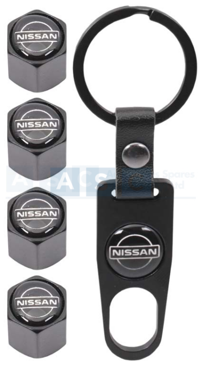 VALVE CAPS SET W/KEY RING NISSAN