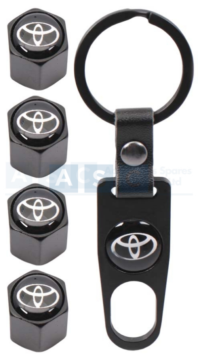 VALVE CAPS SET W/KEY RING TOYOTA