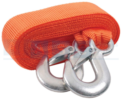 TOW STRAP W/HOOK 50MM X 4M 0.8TON