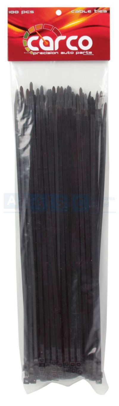 BLACK CABLE TIE 4.8X200MM(100)